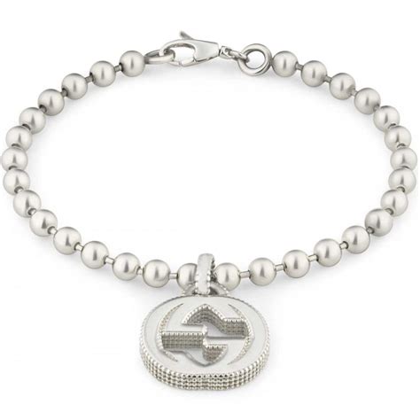 gucci silver bead bracelet